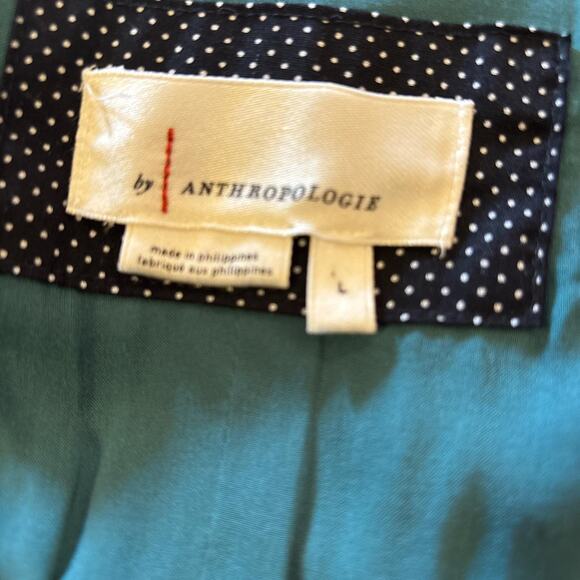 ANTHROPOLOGIE | Boinda Plisse Smocked Waist Wide Leg Jumpsuit-Teal size large - Picture 6 of 10